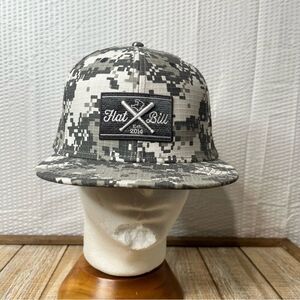 Flat Bill The Game Ripstop Winter Camo Hat Size XL